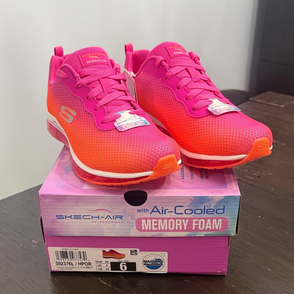 NEW Skech-Air Hot Pink and Orange Shoes